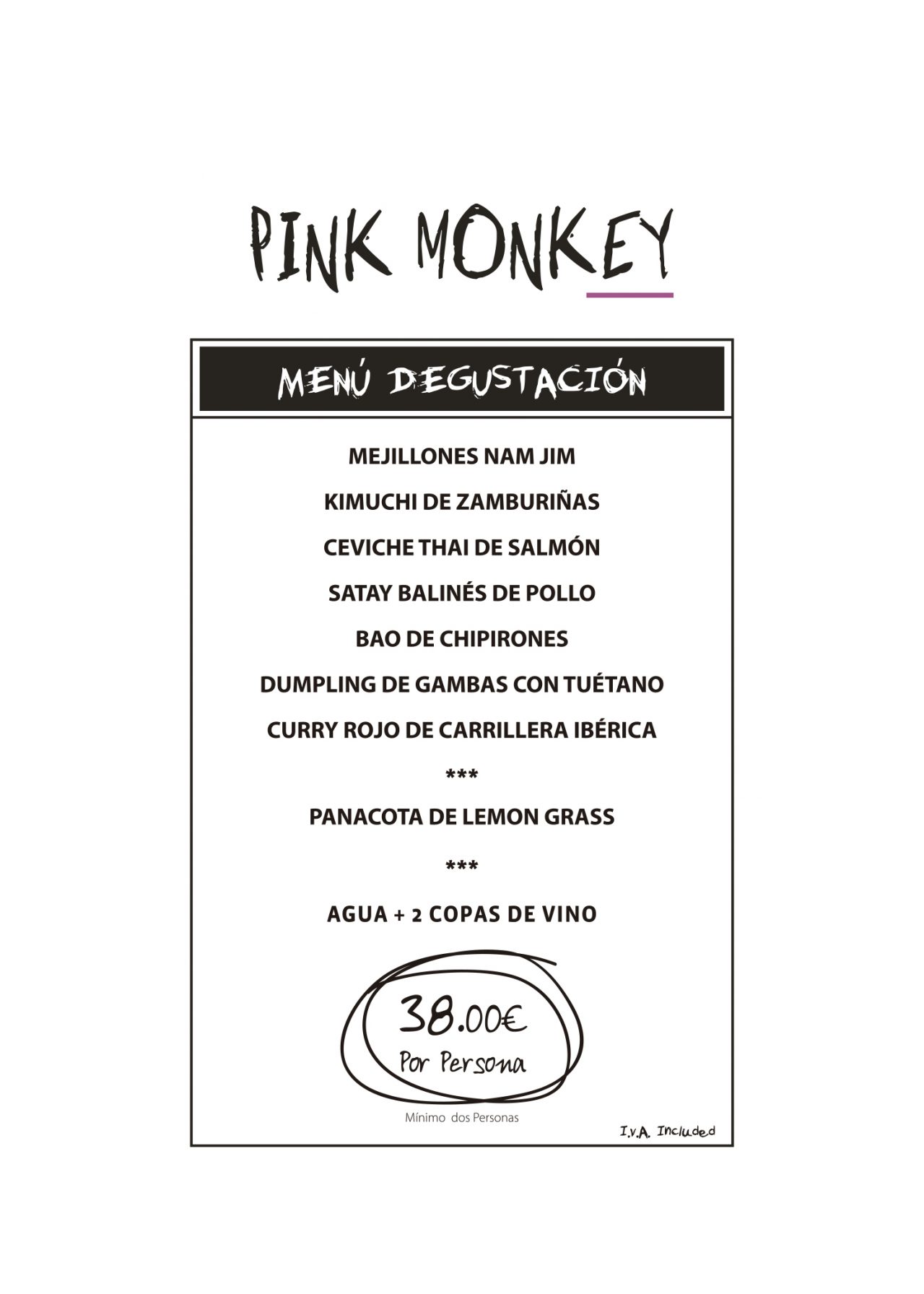 PINK MONKEY_MENÚ  GRUPOS JUN '18